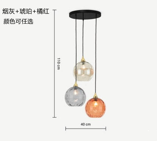 Stained Glass Chandelier Living Room Decoration Bedroom Bedside Lamp Display Window Restaurant Bar