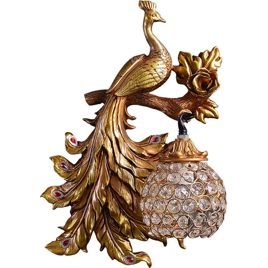Nordic Led Wall Lamps Retro Peacock Sconce Lamp