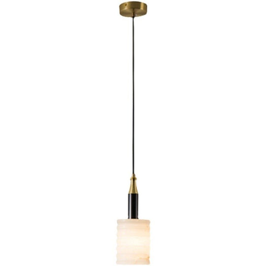 Sleek Marble Pendant Lamp With Copper Accents - A Nordic Designer Fixture For Restaurants Bars