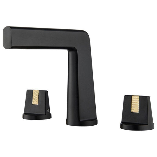 Brushed Gold Basin Faucet Total Brass Black Bathroom Gray Sink Faucets 3 Hole Hot And Cold