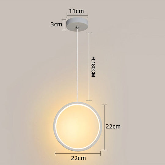 Ring Pendant Lights Bedroom Parlor Hanging Lamp Indoor Lighting Bedside Hanglamp Restaurant Bar