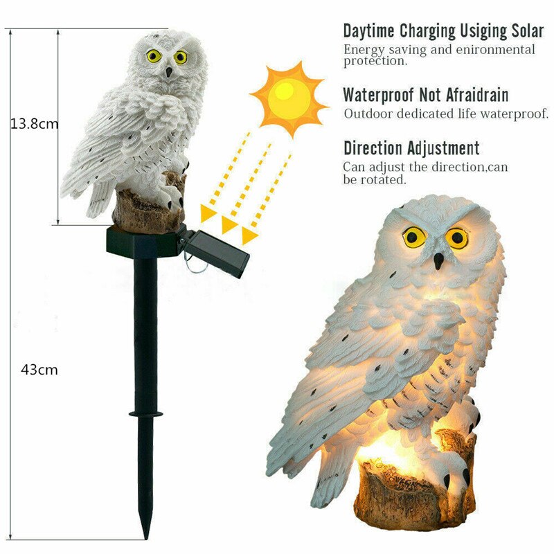 Solar Light For The Garden Panda Owl Lamp Outdoor Waterproof Lawn Stake Yard Home Courtyard Decor