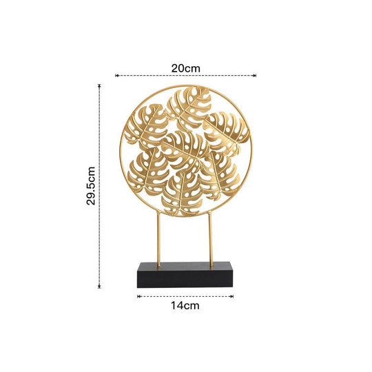 Nordic Creative Golden Ginkgo Leaf Ornaments - Modern Crafts For Living Room Decor And Home