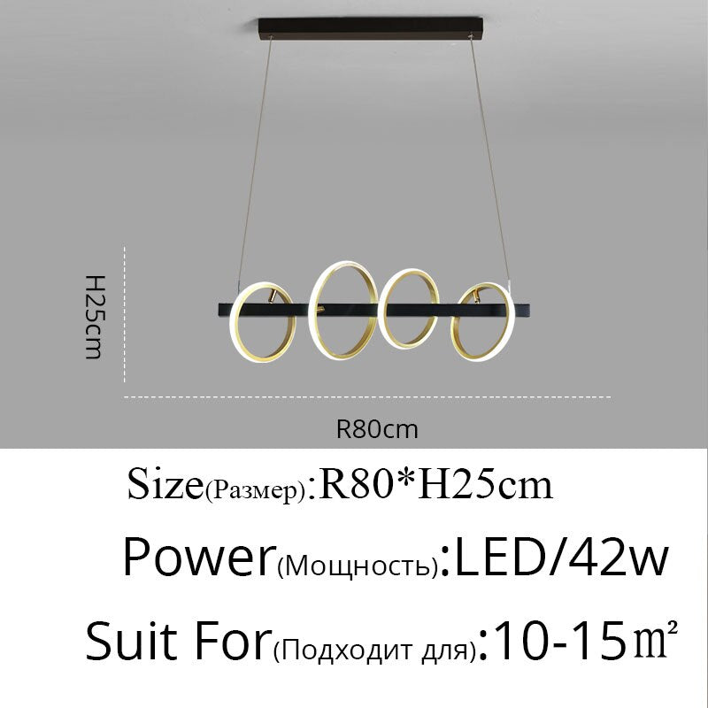 Nordic Modern Restaurant Led Hanging Light Industrial Pendant Lamps Indoor Lighting For Dining