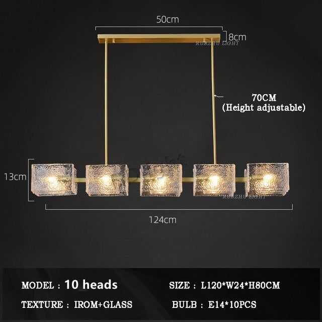 New Creative Crystal Chandelier Modern Luxury Living Room Restaurant Pendant Light Irregular Luster