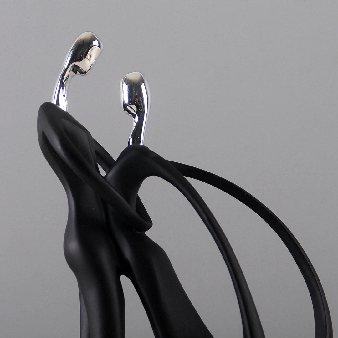 Nordic - Inspired Elegant Dancing Duo Resin Figurine - Home Decor Accent For Living Space Items