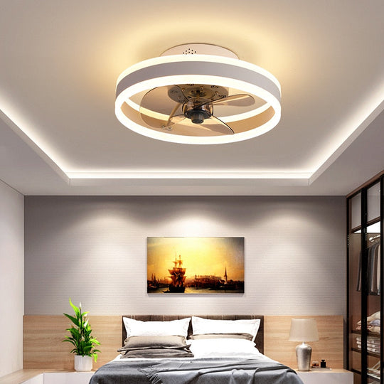 Nordic Modern Luxury Ceiling Fan Lamp - Compact And Creative Design With Remote Control Fan