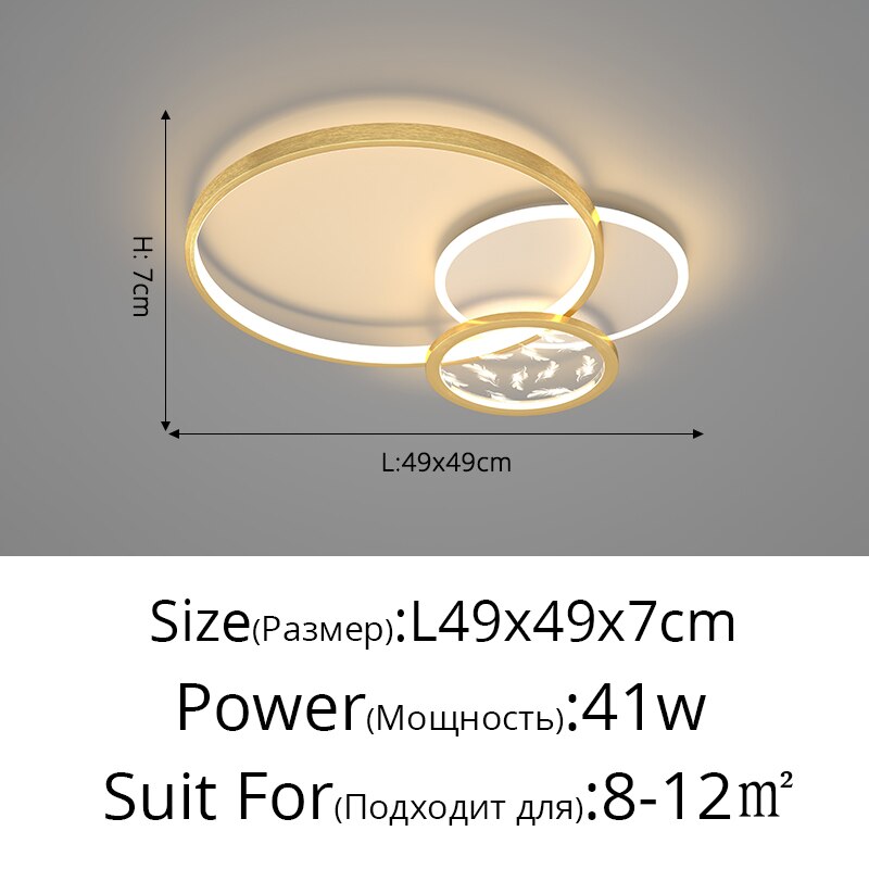 Creative Ring Bedroom Recessed Led Ceiling Light Modern Minimalist Warm Personality Study Lamp