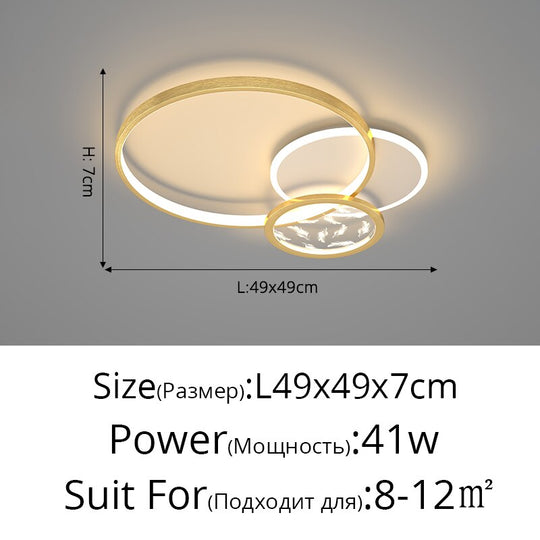 Creative Ring Bedroom Recessed Led Ceiling Light Modern Minimalist Warm Personality Study Lamp