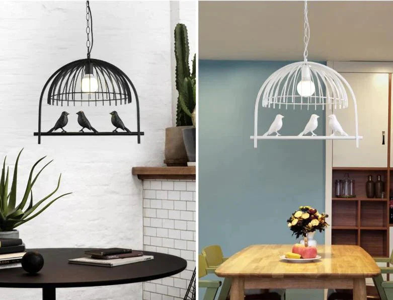 American Bird Chandelier Creative Cage Lamp Pendant