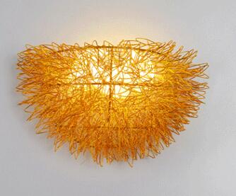 Bird Nest Led Wall Lamp Children Bedroom Study Room Restaurant Decoration Novelty Light With 3D