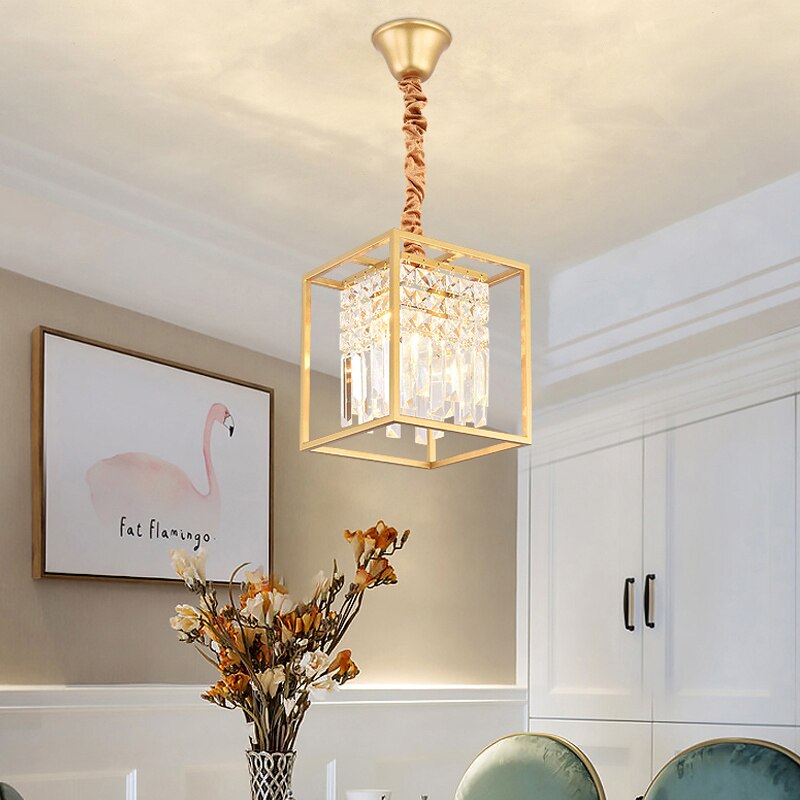 Modern Crystal Chandelier Black /Gold Haning Lamp For Dining Room Luxury Home Decor Kitchen Island