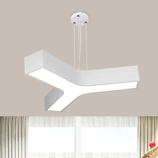 Acrylic Y - Shape Chandelier Lighting Creative White/Yellow/Blue Led Suspension Pendant For