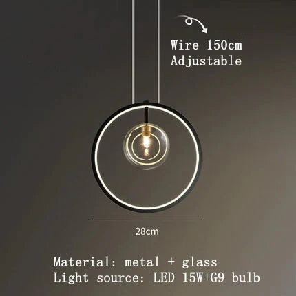 Aisha - Led Glass Chandelier 2 Lights / Warm White Chandelier