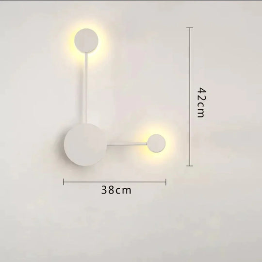 Alora | Modern Sputnik Led Wall Light White 2 Heads / Warm Lamp