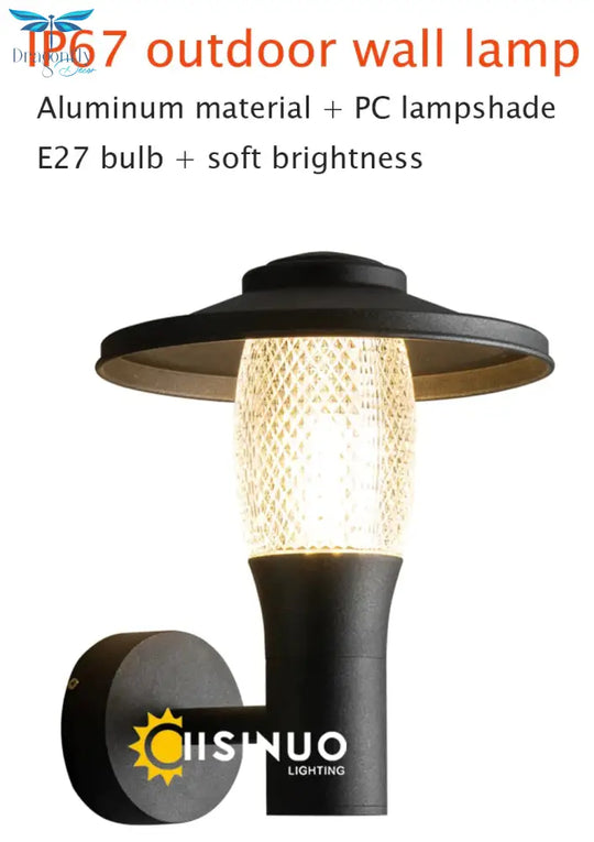 Aluminum Modern Led Waterproof Ip67 Wall Lighting 12W Indoor Outdoor Lamp For Garden Street