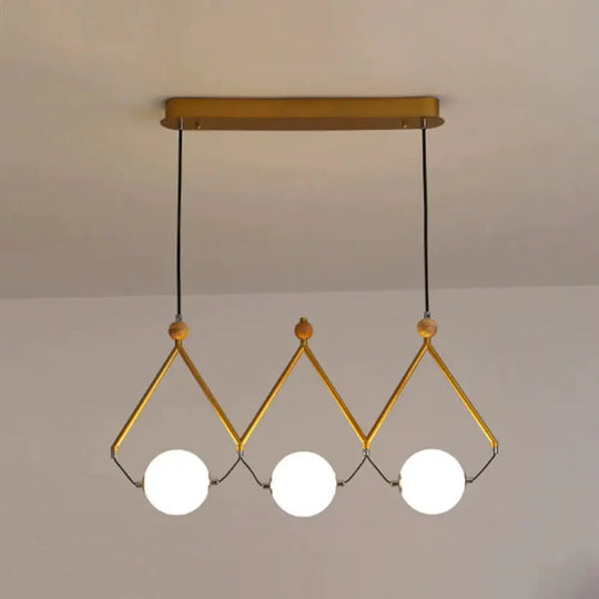 Anais -Modern Unique Dimmable Pendant Lamp Gold / 3 Head Cold White