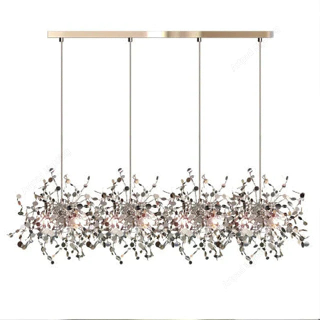 Athena - Luxury Art Deco Style Chandelier 4 Heads / Chrome Color 110V|White Light