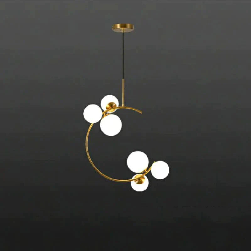 Nordic Corridor Lamp Creative Chandelier Bedroom Glass Light Luxury Decorative Lamps Large Milk