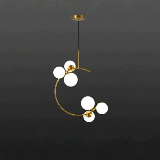 Nordic Corridor Lamp Creative Chandelier Bedroom Glass Light Luxury Decorative Lamps Large Milk