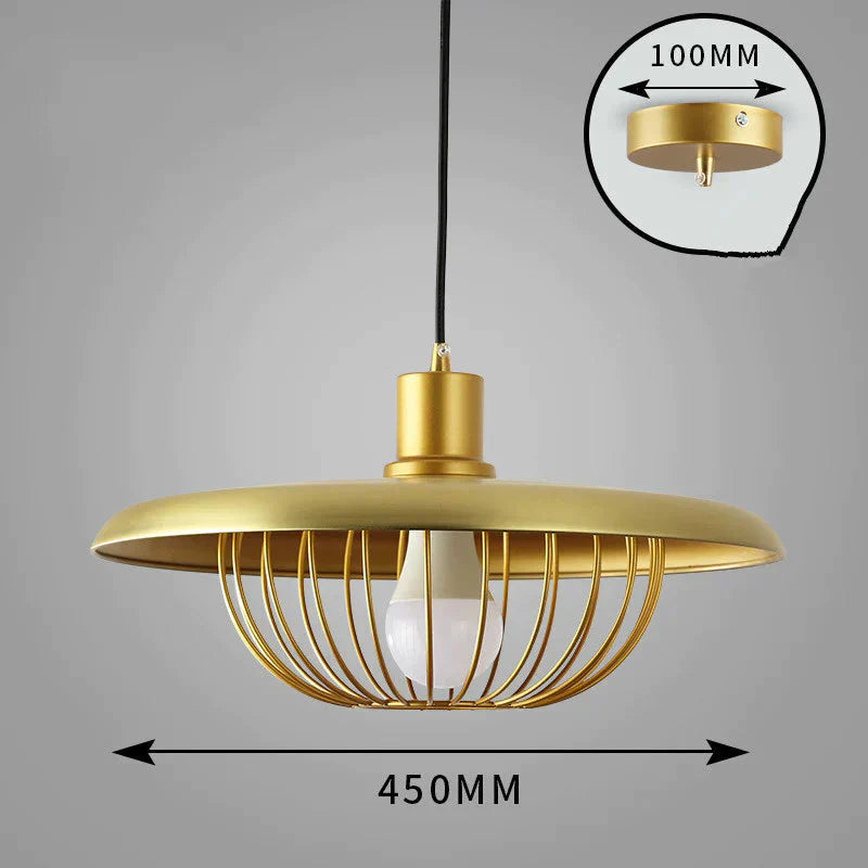 Simple Nordic Single Head Chandelier Personalized Bar Restaurant Bedroom Lamp Coffee Shop Hat
