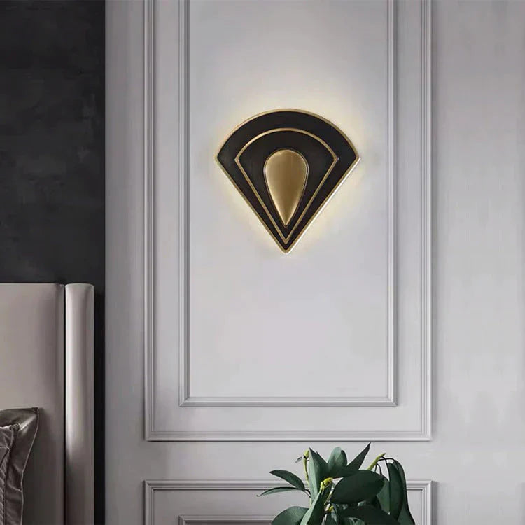 Bedroom Bedside Lamp Simple Living Room Background Wall Post - Modern Creative Peacock Copper Lamps