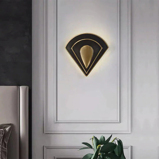 Bedroom Bedside Lamp Simple Living Room Background Wall Post - Modern Creative Peacock Copper Lamps