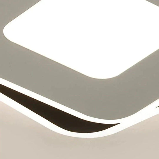 Ava’s Black And White Square Led Aisle Light Corridor Ceiling Lamp