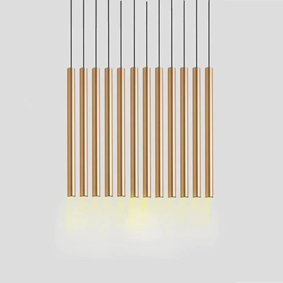 Black Industrial Pendant Lights Long Tube Hanging Lamp For Living Room Home Light Fixtures Decor