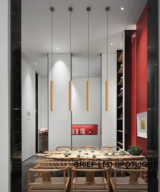 Black Industrial Pendant Lights Long Tube Hanging Lamp For Living Room Home Light Fixtures Decor