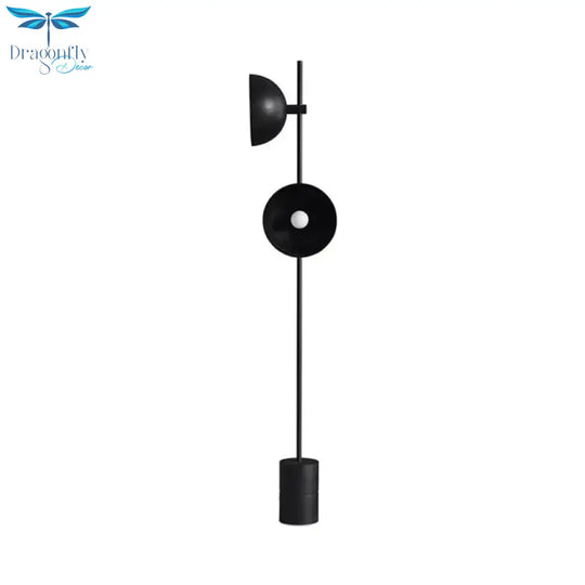 Black Trumpet Floor Light Designer 2 Heads Metal Standing Lamp For Living Room