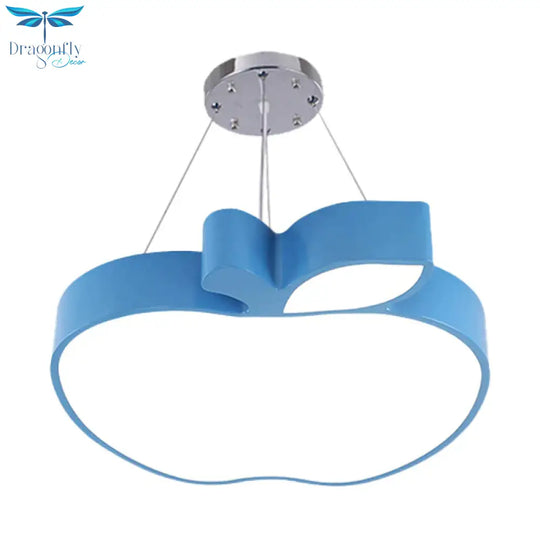 Blue/Yellow/Green Apple Ceiling Pendant Simplicity Led Acrylic Chandelier Lighting For Kids Room