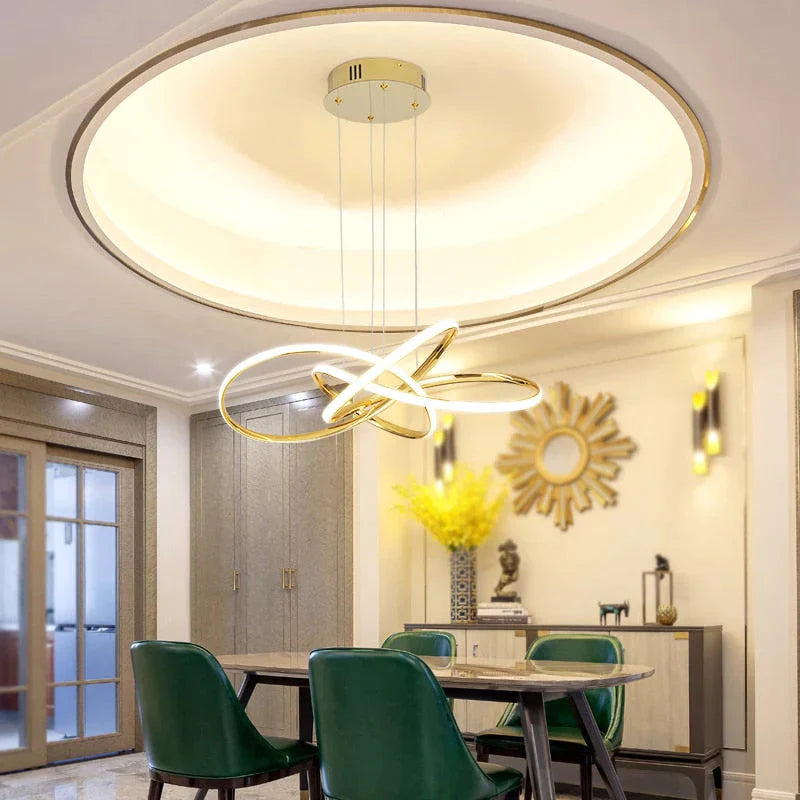 Chrome/Gold Plated Modern Led Pendant Lights For Dining Room Kitchen Hanging Lamp 90 - 260V