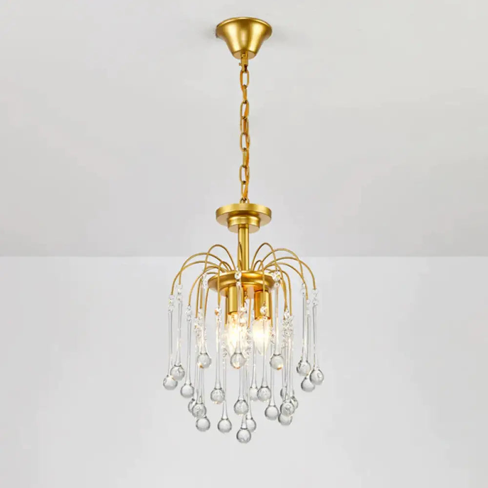Clear/Deep Tan Crystal Sputnik Pendant Chandelier Traditionary 3/5/6 Bulbs Ceiling Hanging Light In