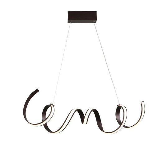 Coffee Finish Modern Led Pendant Lights For Living Room Dining Kitchen Acrylic Aluminum Body Lamp