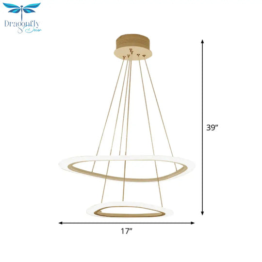 Contemporary Triangular Led Pendant Light In Warm/White - Available Multiple Sizes