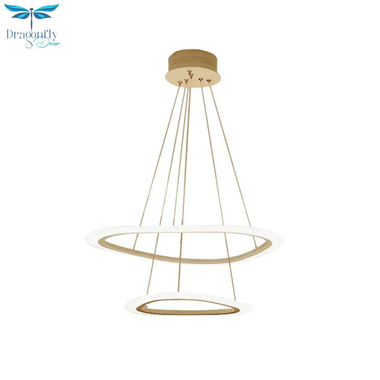 Contemporary Triangular Led Pendant Light In Warm/White - Available Multiple Sizes