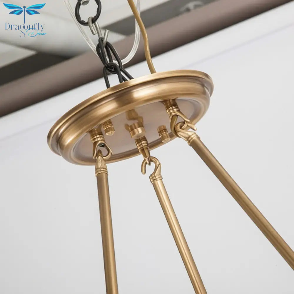 Copper Round 6 - 8 Light Chandelier For Bedroom Kitchen Dining Room Living Pendant Lighting