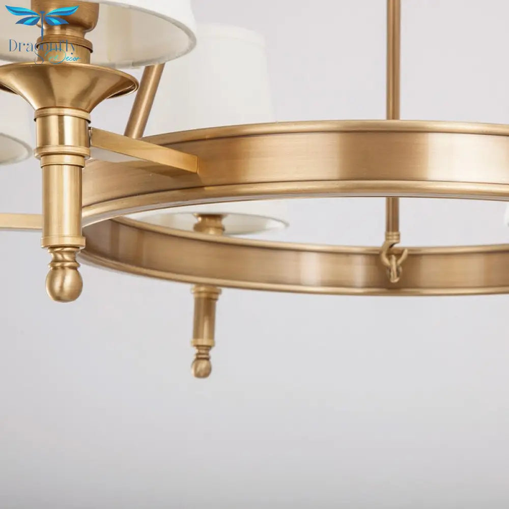 Copper Round 6 - 8 Light Chandelier For Bedroom Kitchen Dining Room Living Pendant Lighting