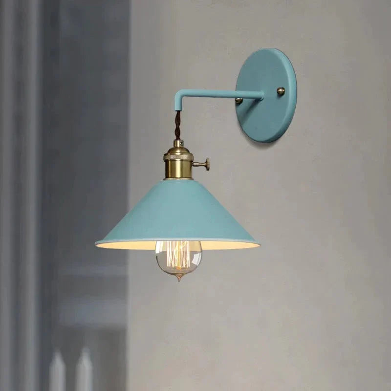 Copper Wall Lamp Nordic Macaron Color Children’s Room Bedside Creative Personality Lamps