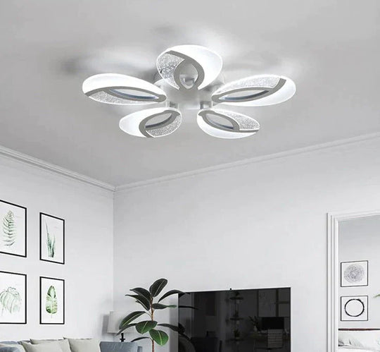 Creative Acrylic New Living Room Led Ceiling Three - Color Light / 5 Heads 62Cm*8Cm