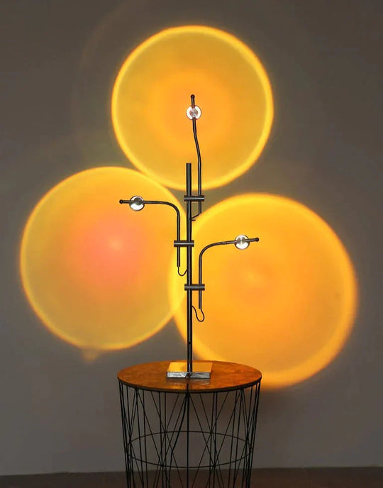 Creative Background Wall Sunset Atmosphere Lamp Floor Warm Light / 3 - Heads Table Lamp Lamps