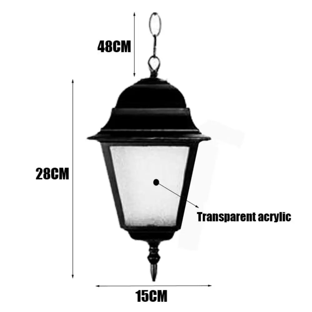 Creative Outdoor Europe Bronze Painted Pendant Lights For Balcony Parlor Lamps Style C - Black /