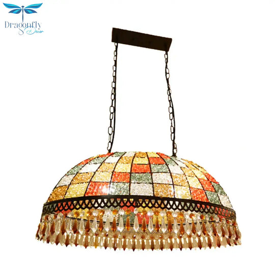 Crystal Drop Ceiling Suspension 2 Heads Lamp