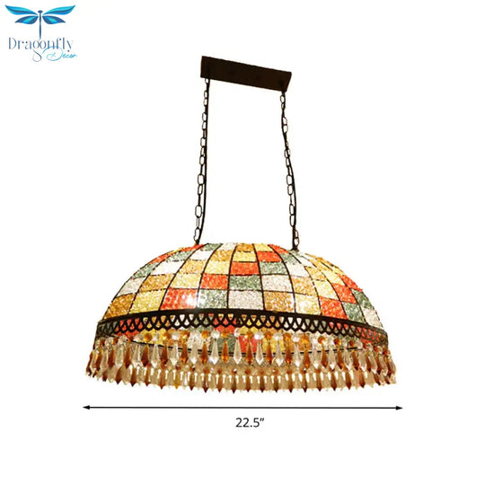 Crystal Drop Ceiling Suspension 2 Heads Lamp