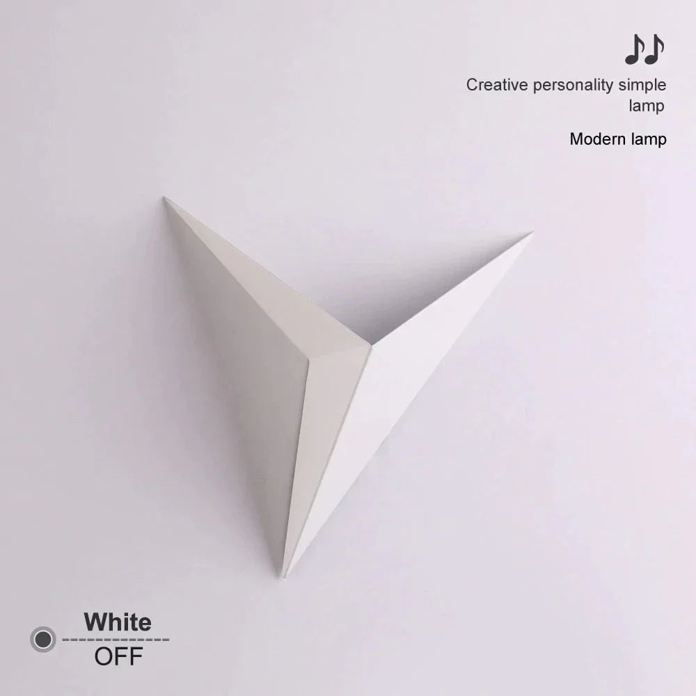 Diamond Shape Modern Wall Light Sconce For Bedroom Dining Room White / Warm Light