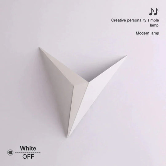Diamond Shape Modern Wall Light Sconce For Bedroom Dining Room White / Warm Light