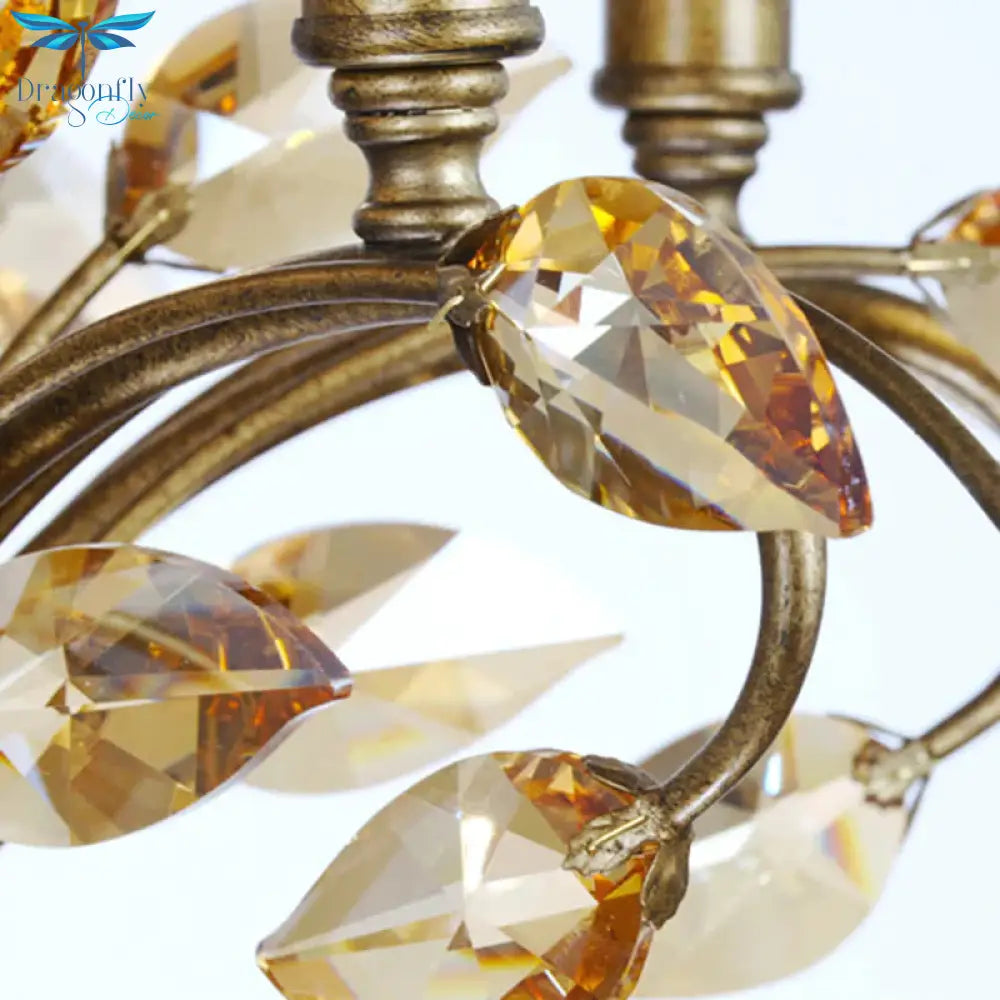Drum Fabric Suspension Lamp Contemporary 6 Heads Living Room Chandelier Light Fixture In Brass
