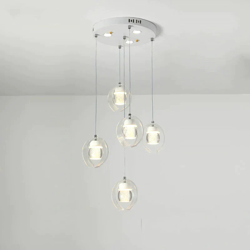 Dining Room Chandelier Three Simple Modern Nordic Creative Table Lamp B - White Light Pendant