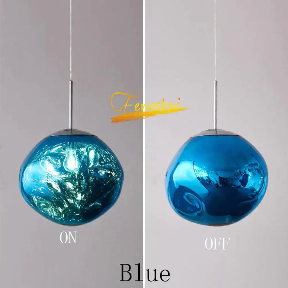 Ela - Nordic Led Lava Pendant Light Blue / W1 15Cm Lighting